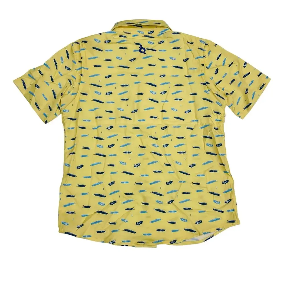 NWT Blue Quail Size 8 Speedboats Button Up Shirt